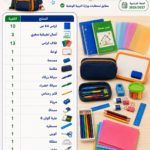باك المستلزمات المدرسية للسنة الخامسة ابتدائي الرسمي مطابق لمتطلبات وزارة التربية الوطنية